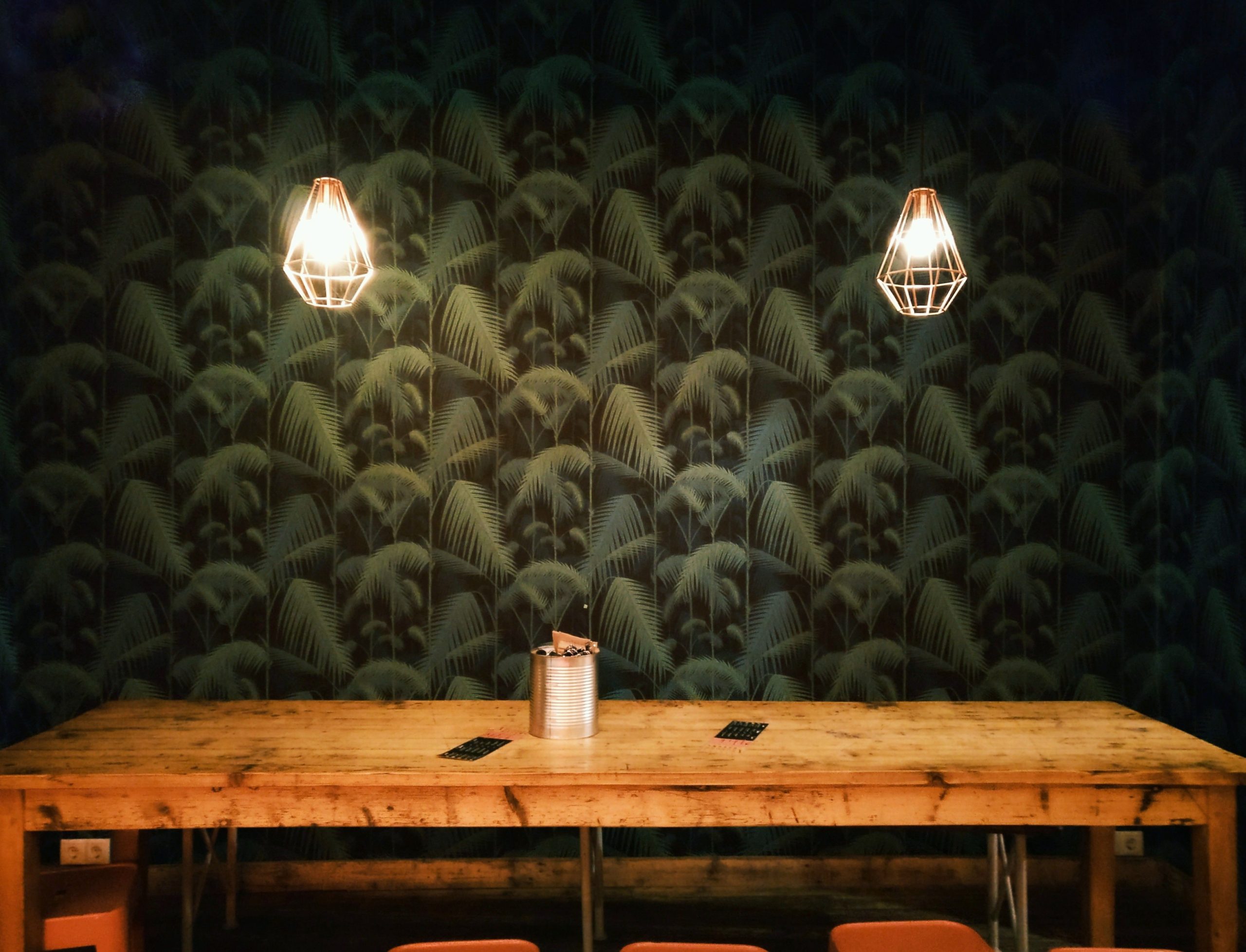 Transformation moderne salle à manger papier peint